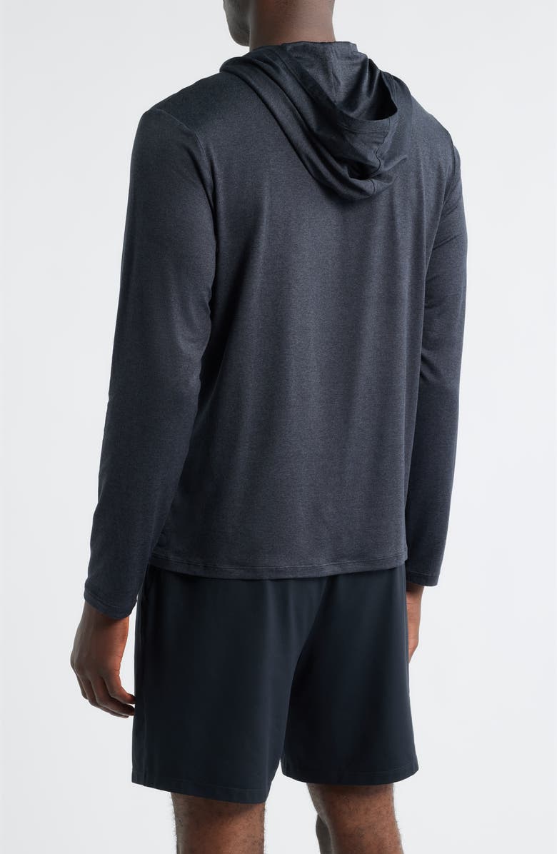 Zella Dynamic Hooded T-Shirt, Alternate, color, Grey Dark Charcoal Heather