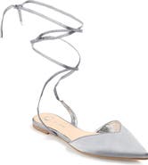 Journee Collection Lace-up Pointed-toe Flat