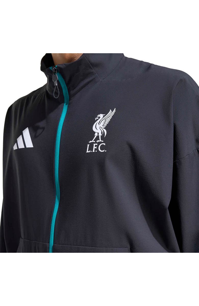 adidas Men's adidas Black Liverpool 2025/26 Club Anthem Full-Zip Jacket, Alternate, color, Black