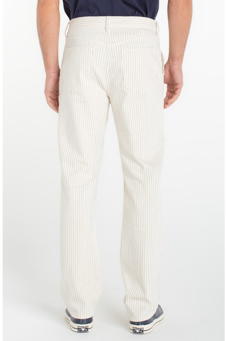 Sutton Stripe Loose Straight Cotton Denim Pants, Alternate, color, ECRU/ SLATE