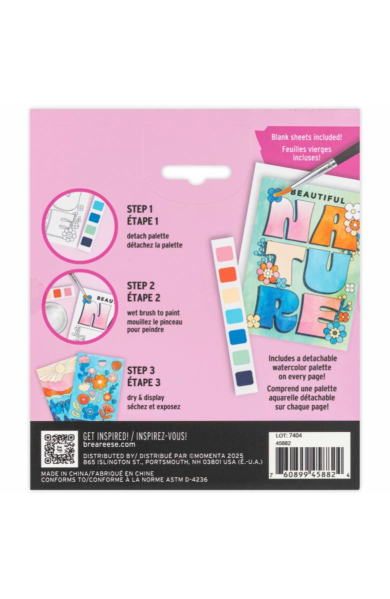 Brea Reese Vivid Watercolor Pad Kit, 8 Landscape & Flower Designs, Alternate, color, Multicolored
