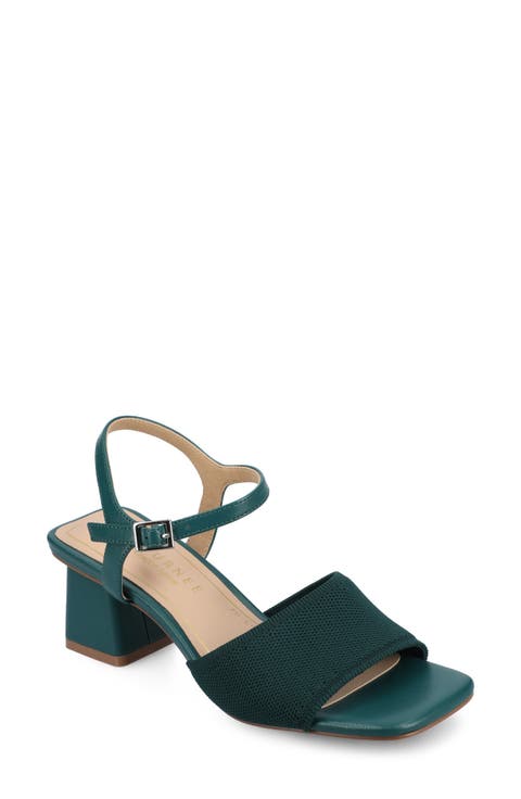 Evylinn Knit Block Heel Sandal (Women)