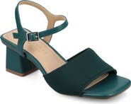 Journee Collection Evylinn Knit Block Heel Sandal