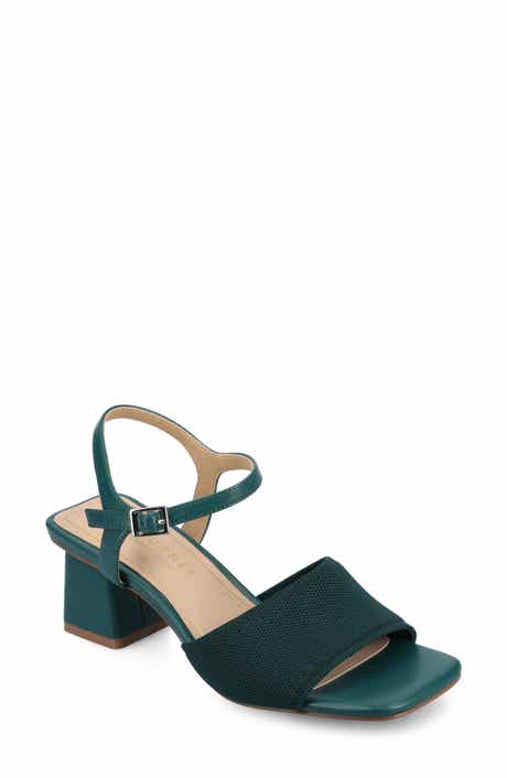 Journee Collection Evylinn Knit Block Heel Sandal