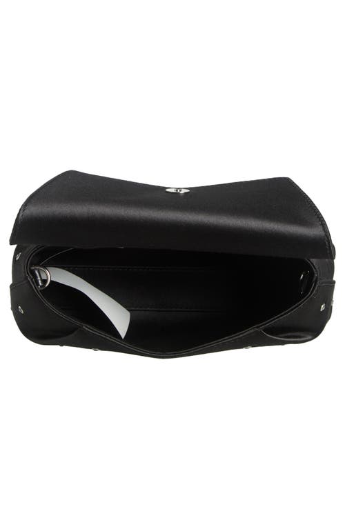Versace Medusa 95 Crystal Embellished Satin Envelope Clutch In Black Palladium