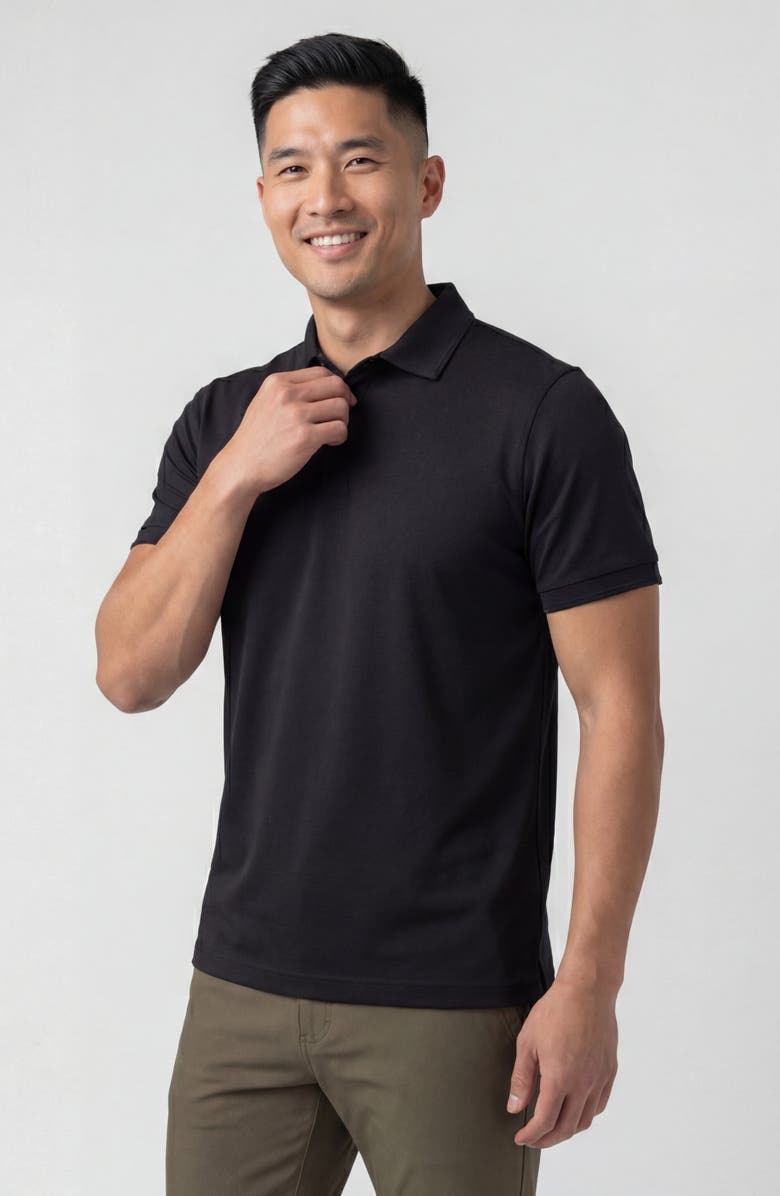 Jack Archer Clubhouse Pique Polo, Main, color, True Black