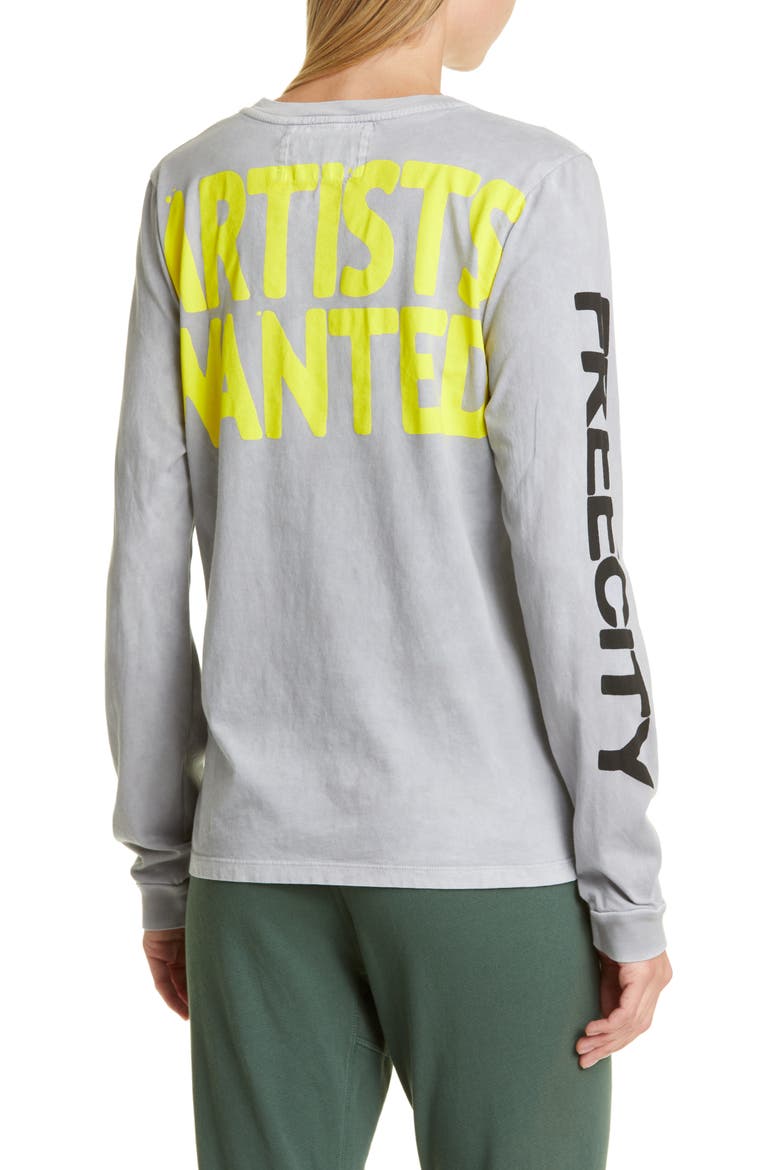 Artists Wanted Long Sleeve Cotton Graphic Tee, Alternate, color, SILVEROCK