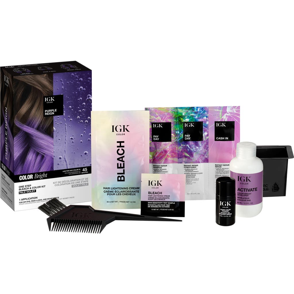 IGK Color Bright One Step Bleach & Color Kit - Purple Reign: Pale Violet  product