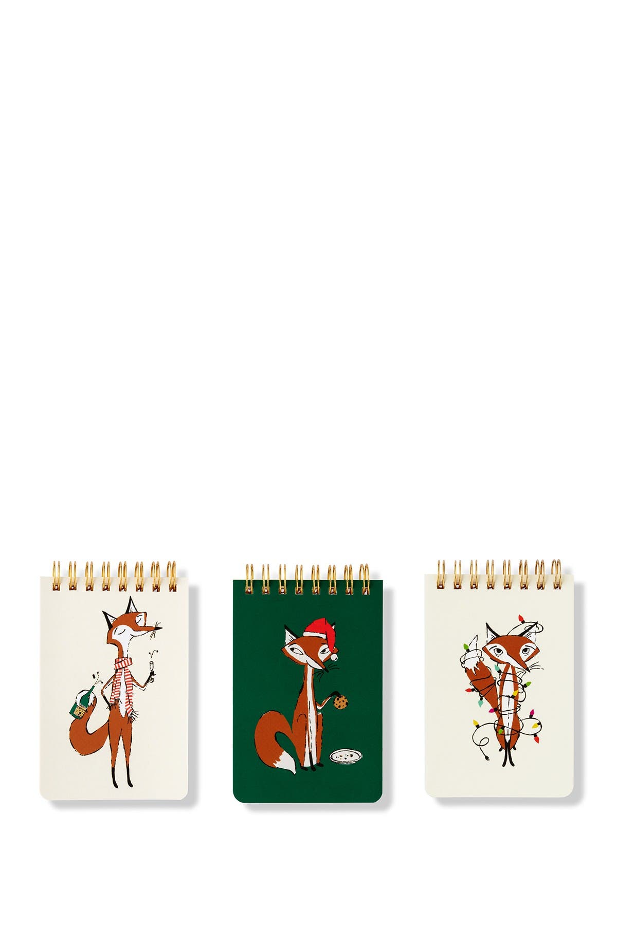 Kate Spade New York spiral notepad set, festive foxes | Nordstromrack