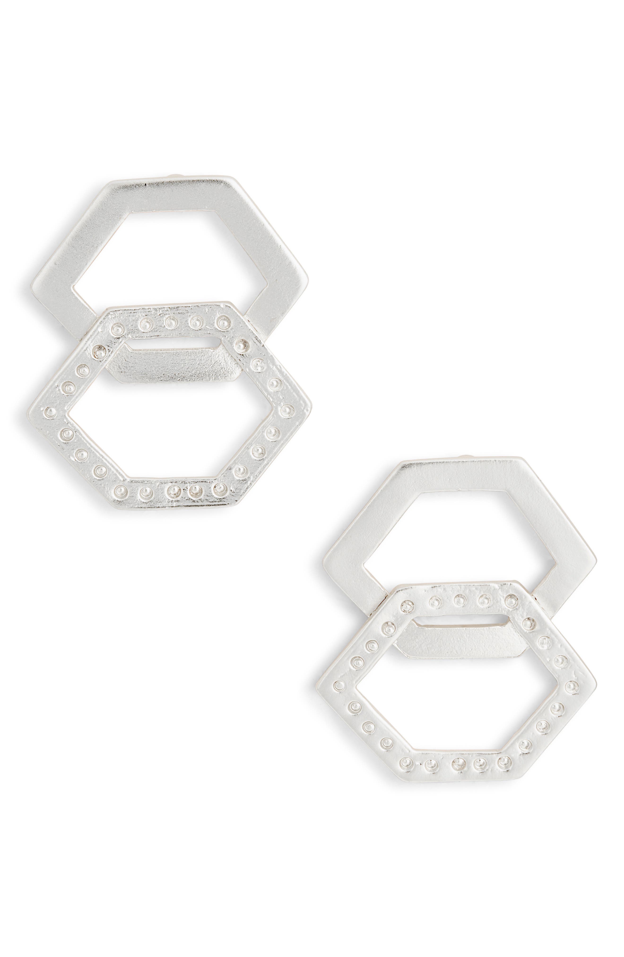 Karine Sultan Geometric Link Drop Earrings