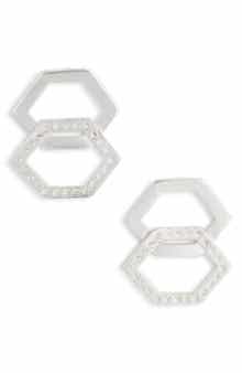 Karine Sultan Geometric Link Drop Earrings