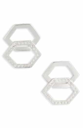 Karine Sultan Geometric Link Drop Earrings