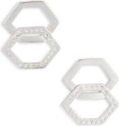 Karine Sultan Geometric Link Drop Earrings