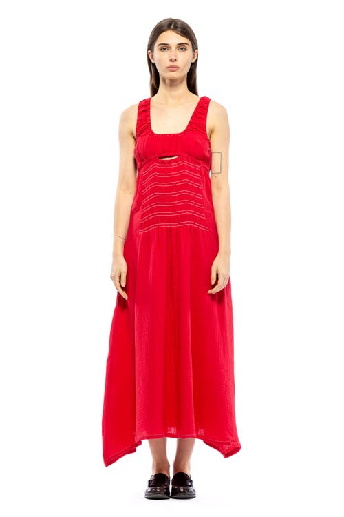 Toit Volant Bella Smocked Dress in Red  product