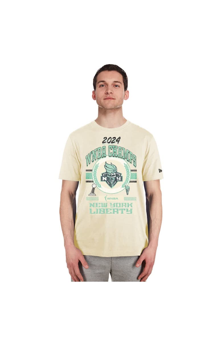 New Era Men's New Era Cream New York Liberty 2024 WNBA Finals Champions Chrome T-Shirt, Alternate, color, 