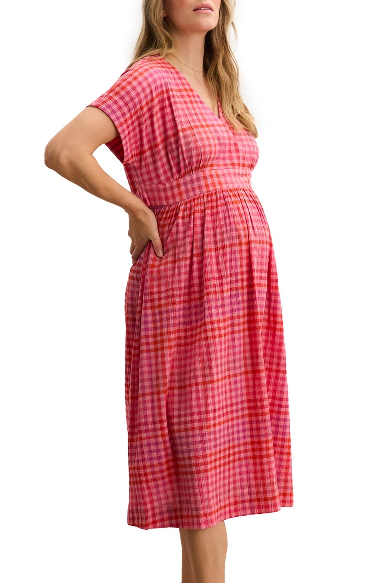 The Plaid Carolina Dress, Alternate, color, Sunset Gingham
