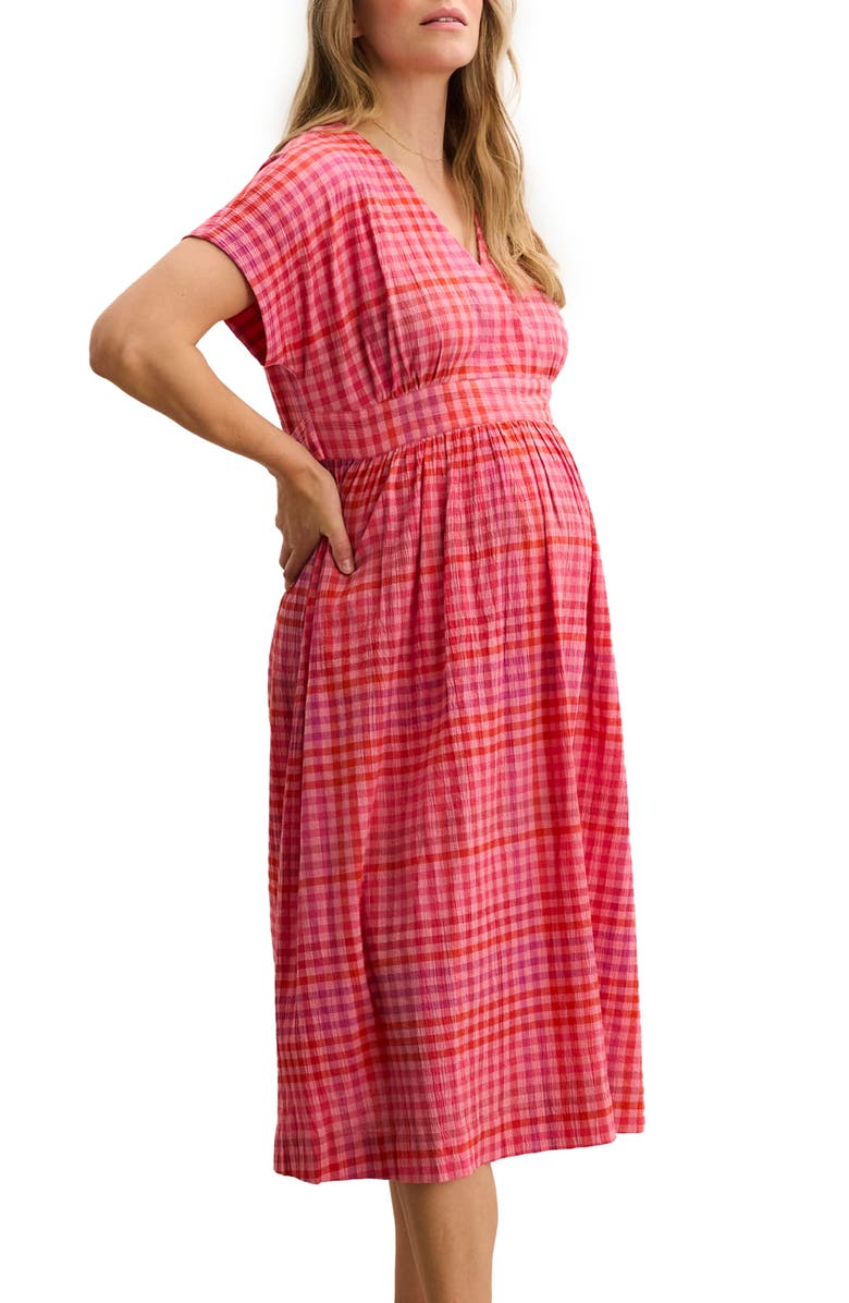 HATCH Collection The Plaid Carolina Dress, Alternate, color, Sunset Gingham