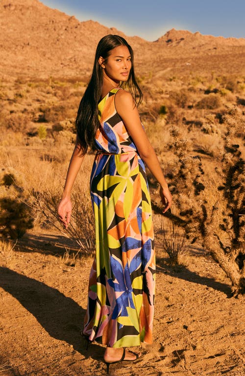 Nic + Zoe Mega Blooms Bianca Dress In Green Multi In Multi