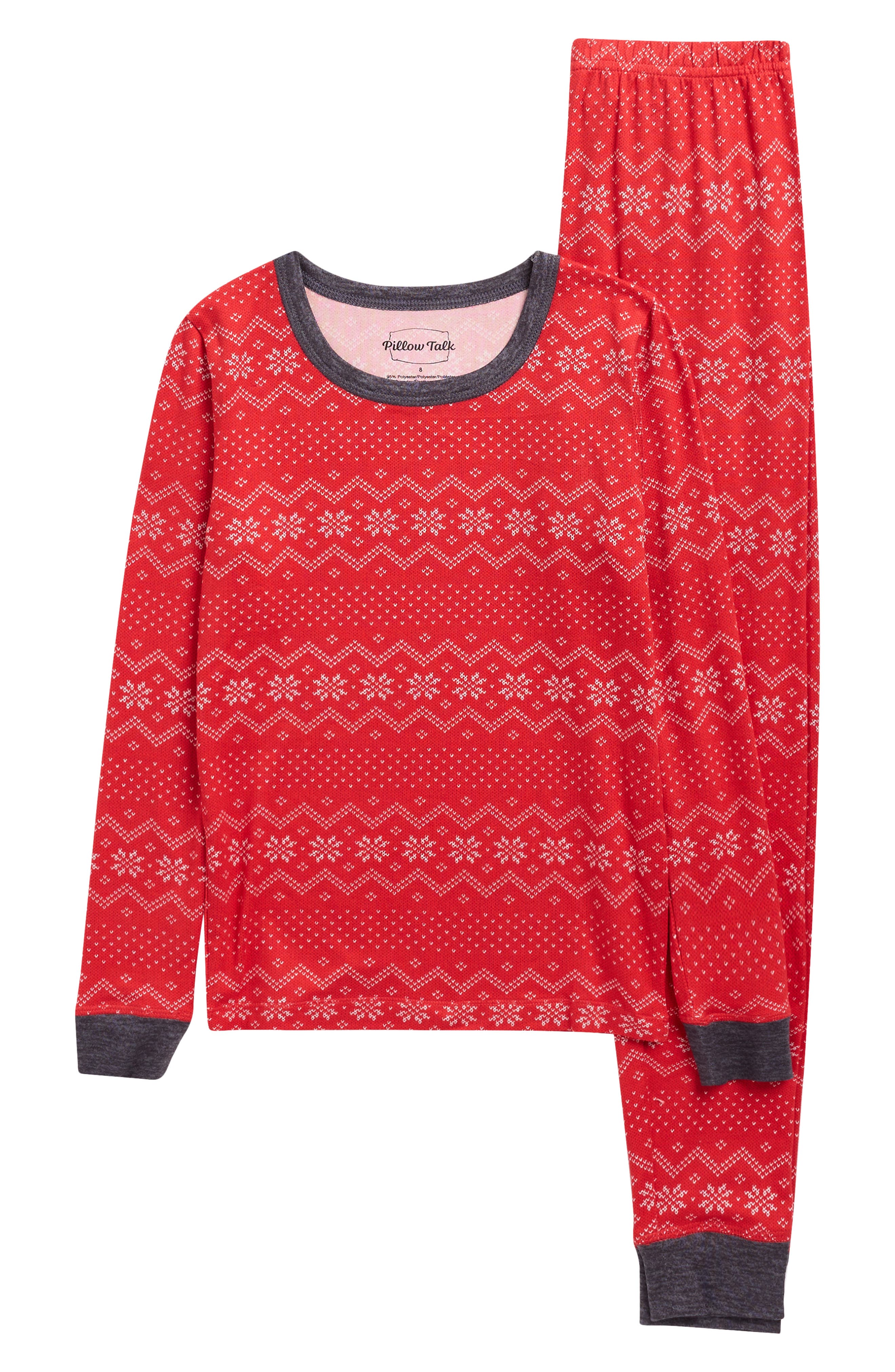 Pillow Talk Kids' Matching Family Fair Isle Long Sleeve Pajamas