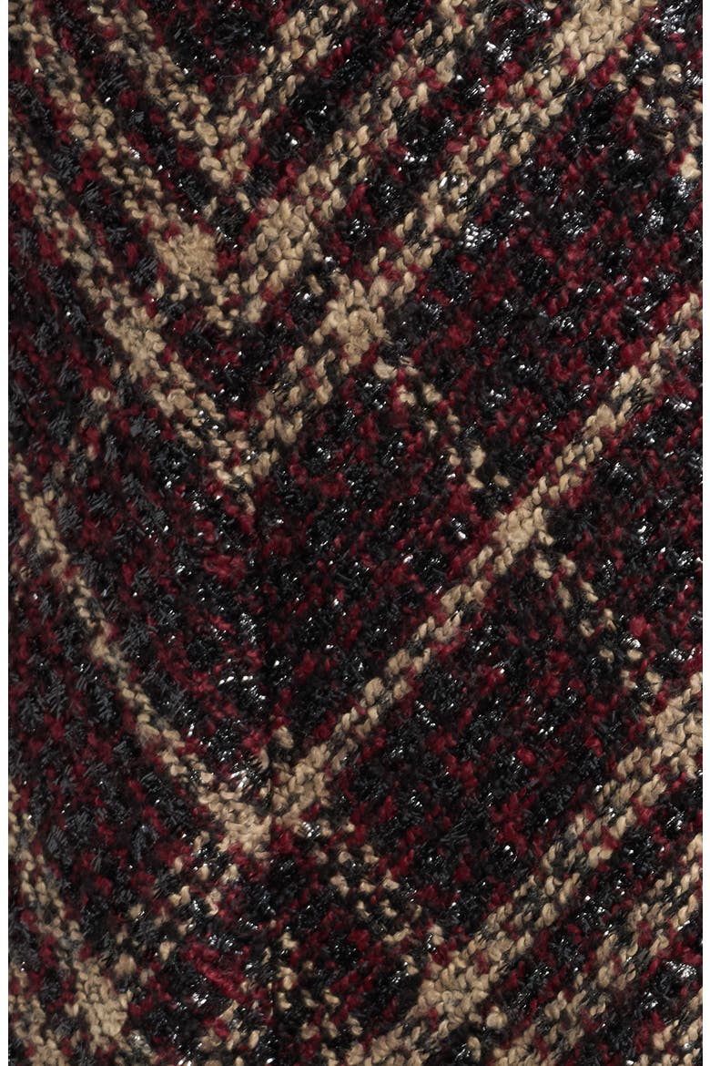 Plaid Tweed Sleeveless Swing Dress, Alternate, color, BAROLO MULTI