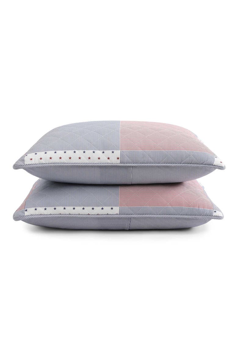 Ithaca Americana Quilt & Shams Set, Alternate, color, WHITE/BLUE/RED
