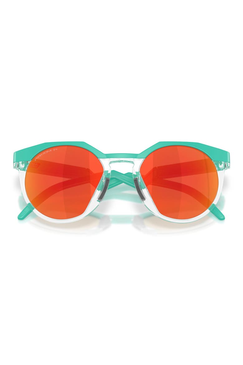 HSTN 52mm Polarized Round Sunglasses, Alternate, color, CELESTE / PRIZM RUBY POLAR