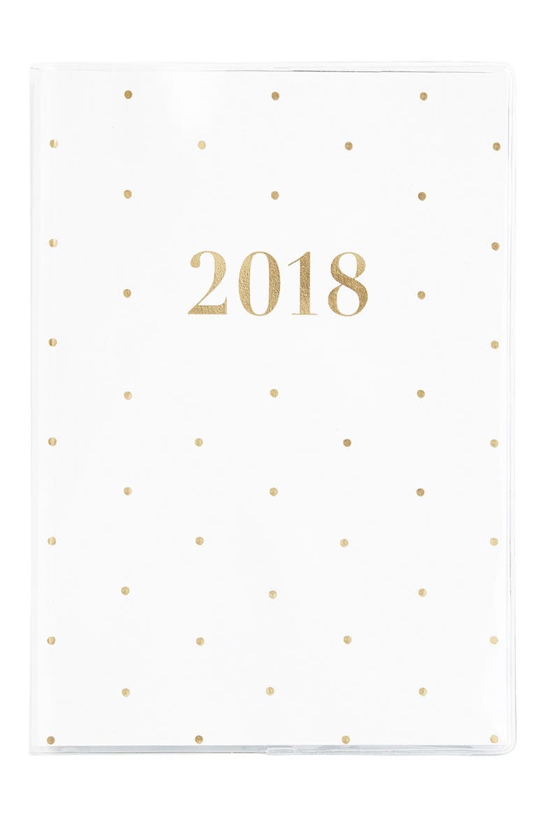 'Time is Now' 2018 Daily Diary, Main, color, WHITE/ GOLD