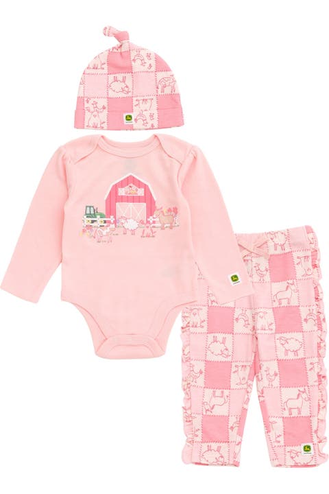 3 Piece Bodysuit Pants and Hat Set
