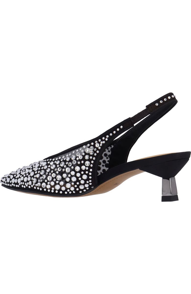J. Reneé Tressa Slingback Pointed Toe Kitten Heel Pump, Alternate, color, Black