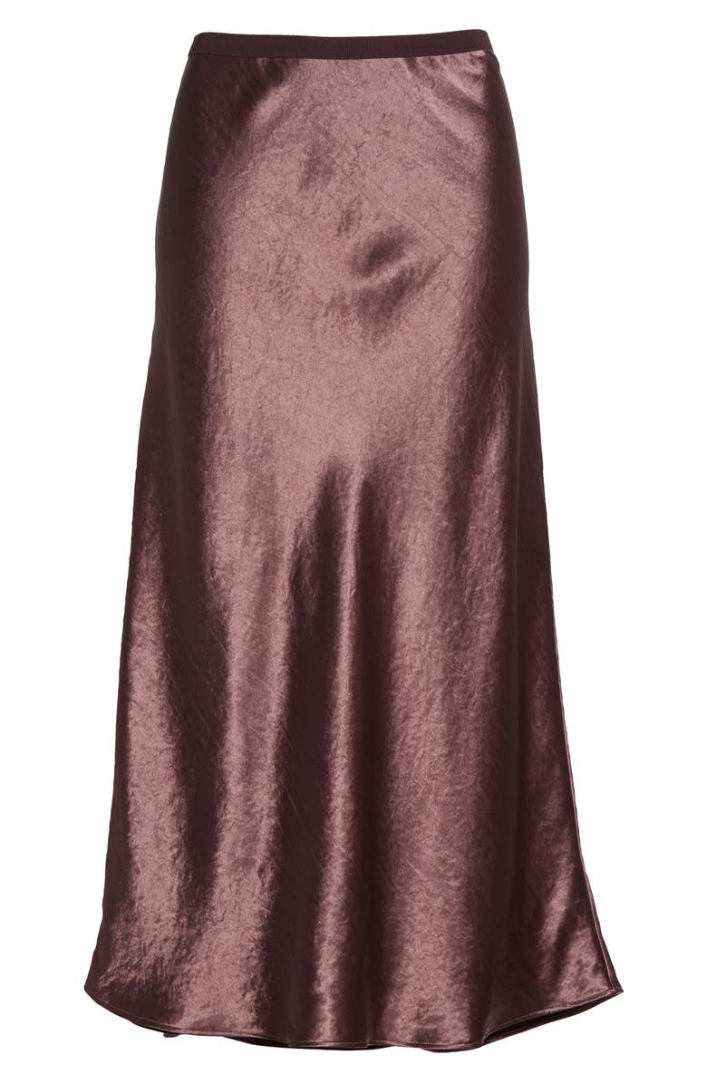 Max Mara Leisure Alessio Bias Cut Satin Skirt, Alternate, color,