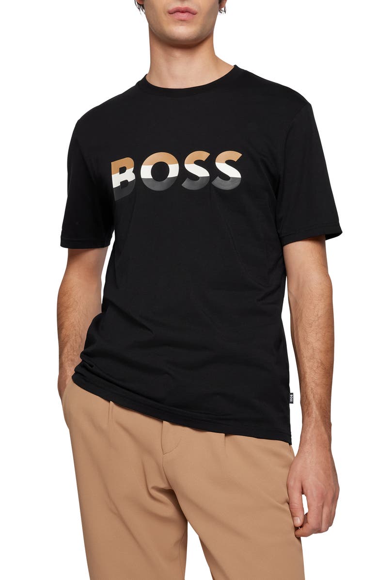 BOSS Men's Tiburt Logo Graphic Tee, Main, color, 