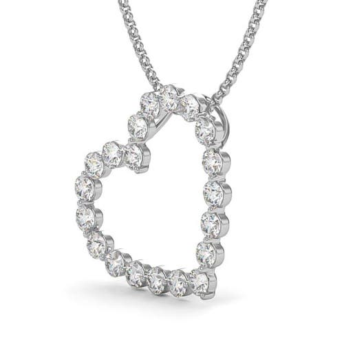 Bliss Diamond 1 Ct Diamond Heart Pendant Necklace