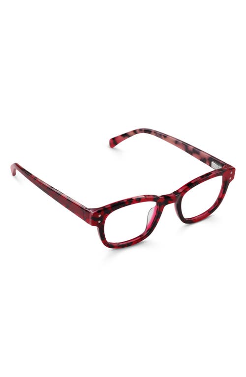 Eyebobs Biff 45mm Square Reading Glasses In Poppy Red Tortoise