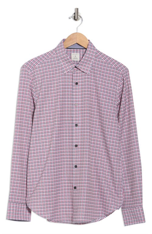 Construct Slim Fit Plaid Stretch Button-up Shirt In Pink