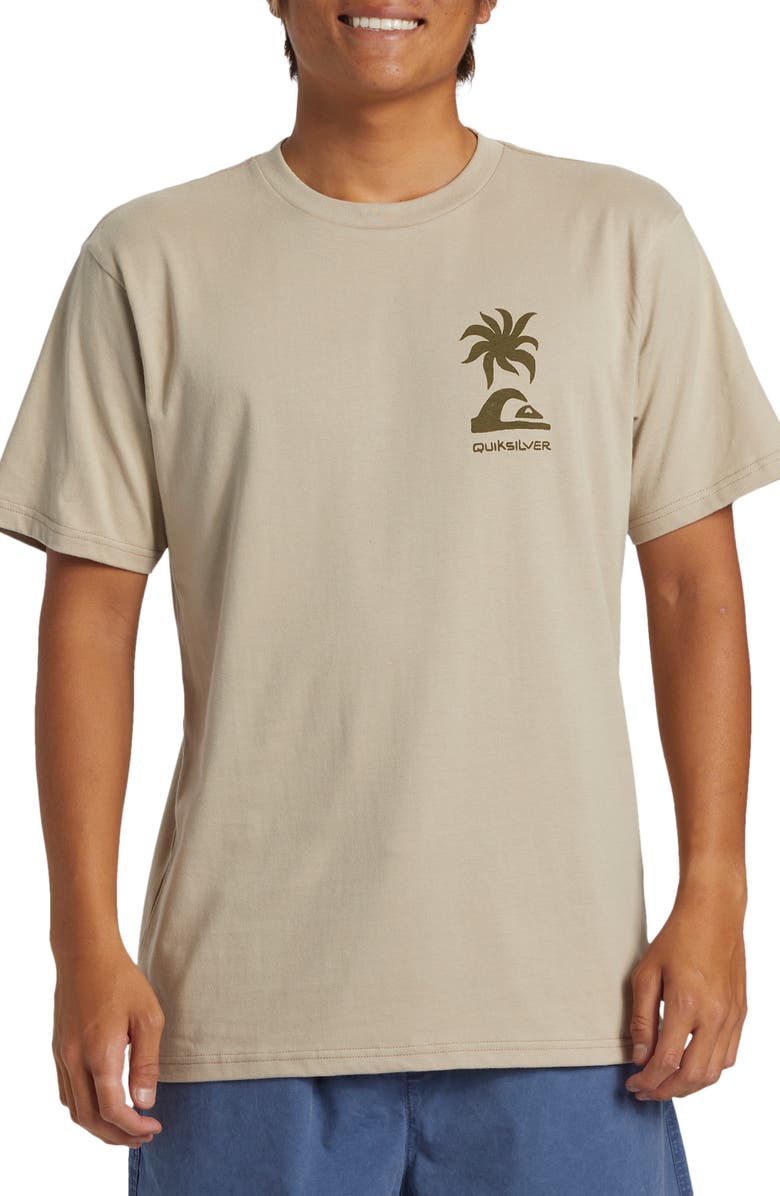 Quiksilver Tropical Breeze Organic Cotton Graphic T-Shirt, Main, color, 