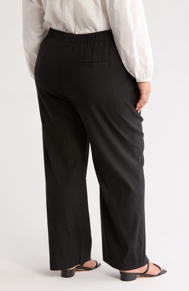 Vince Pleat Front Pull-On Pants, Alternate, color, Black