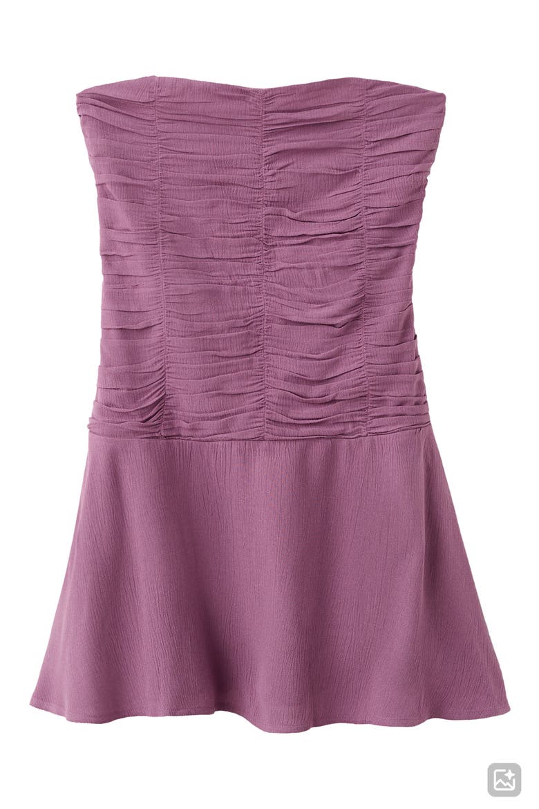 Strapless Smocked Minidress, Main, color, MAROON