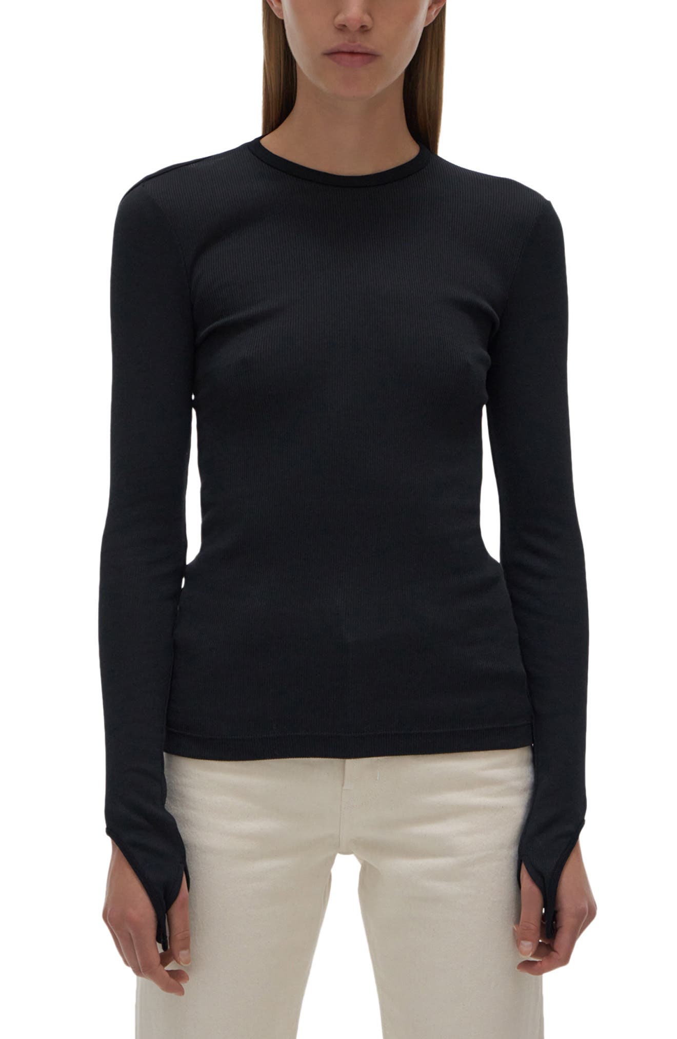 Helmut Lang Open Back Long Sleeve Top (Women) | Nordstromrack