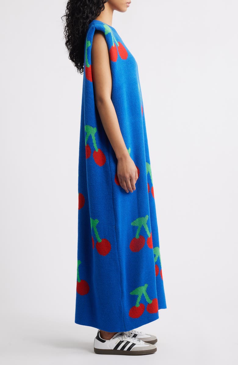 Dressed in Lala Cherry Pie Sleeveless Knit Maxi Dress, Alternate, color, Blue Cherry
