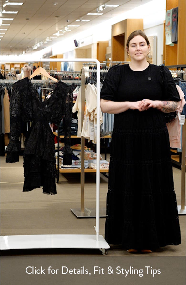 Mixed Lace Long Sleeve Tiered Minidress, sales video thumbnail