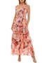 Ruched Puff Sleeve Midi Dress