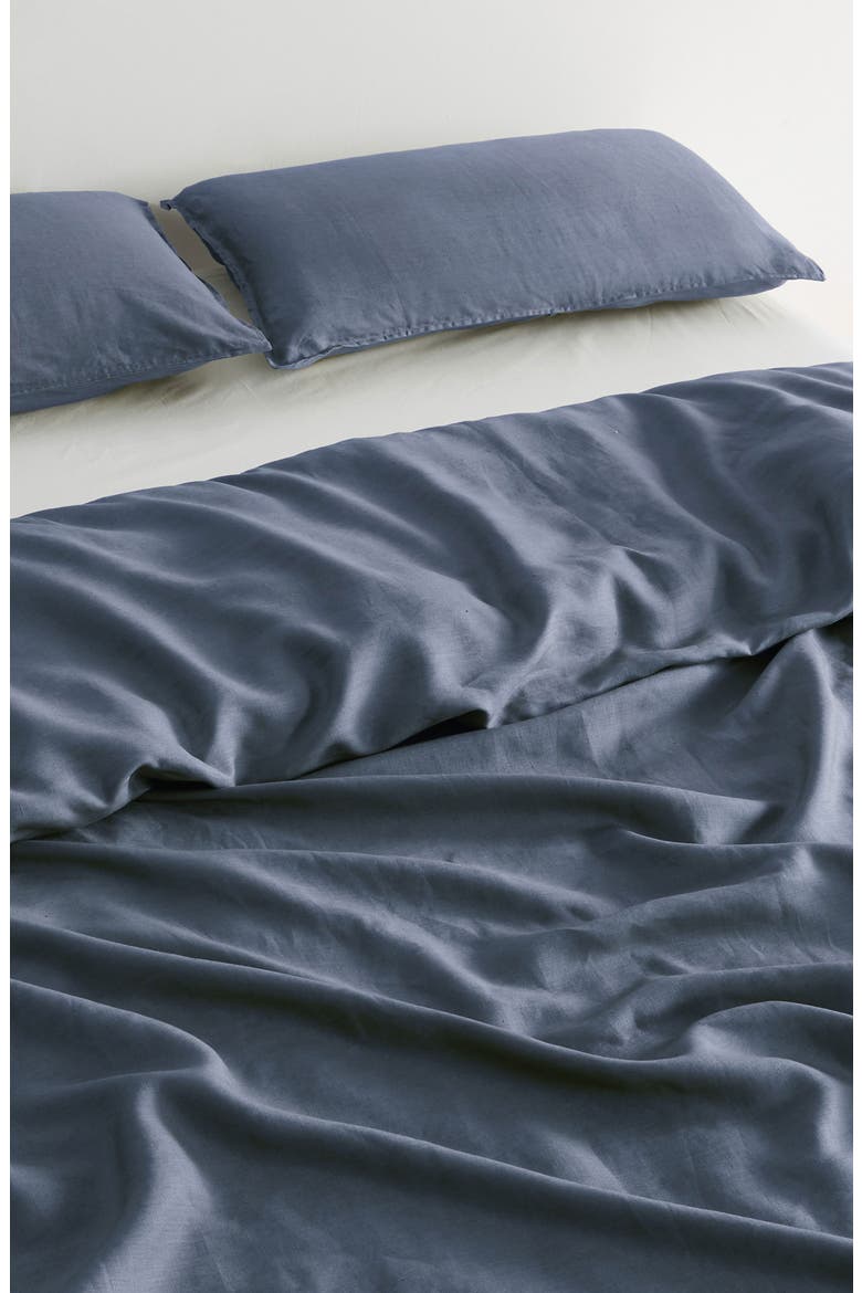 European Linen Duvet Set, Alternate, color, SLATE