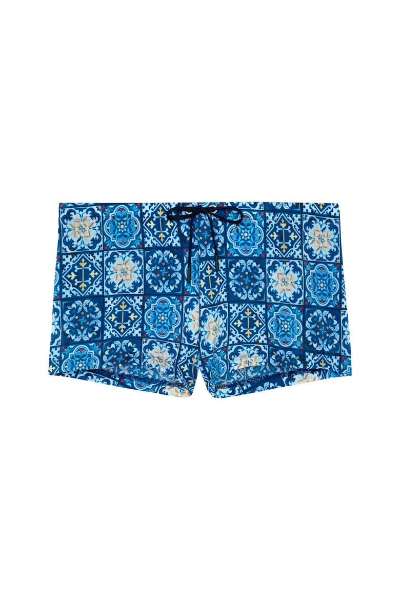 Maiolica Swim Shorts, Main, color, Blue Print