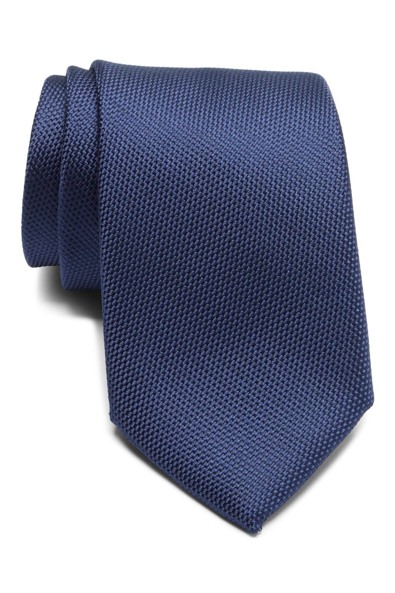 Formal Texture Neck Tie, Main, color, NAVY