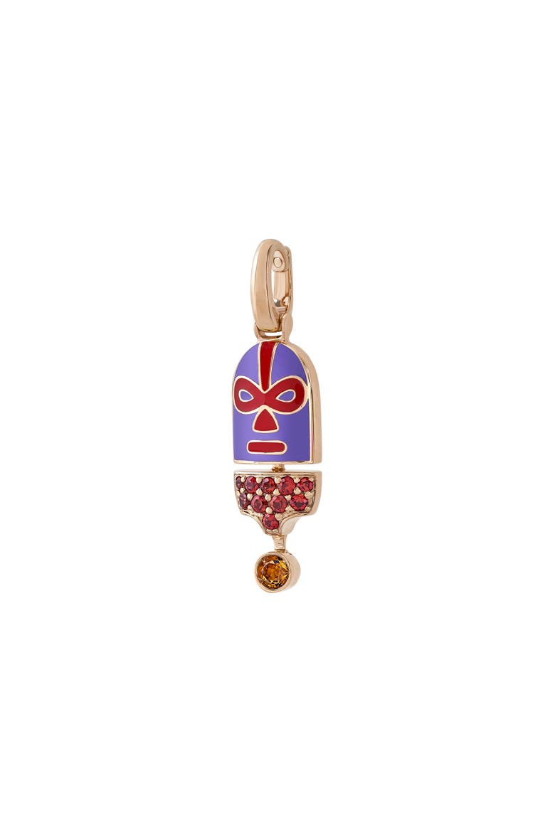 The Destroyer Sees Purple Luchadores Charm, Main, color, Purple