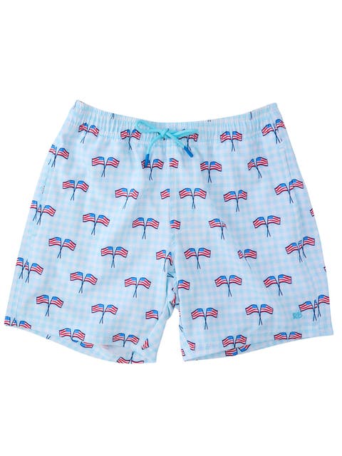 UPF50+ Sun Protected Men's Stretch Swim Trunks