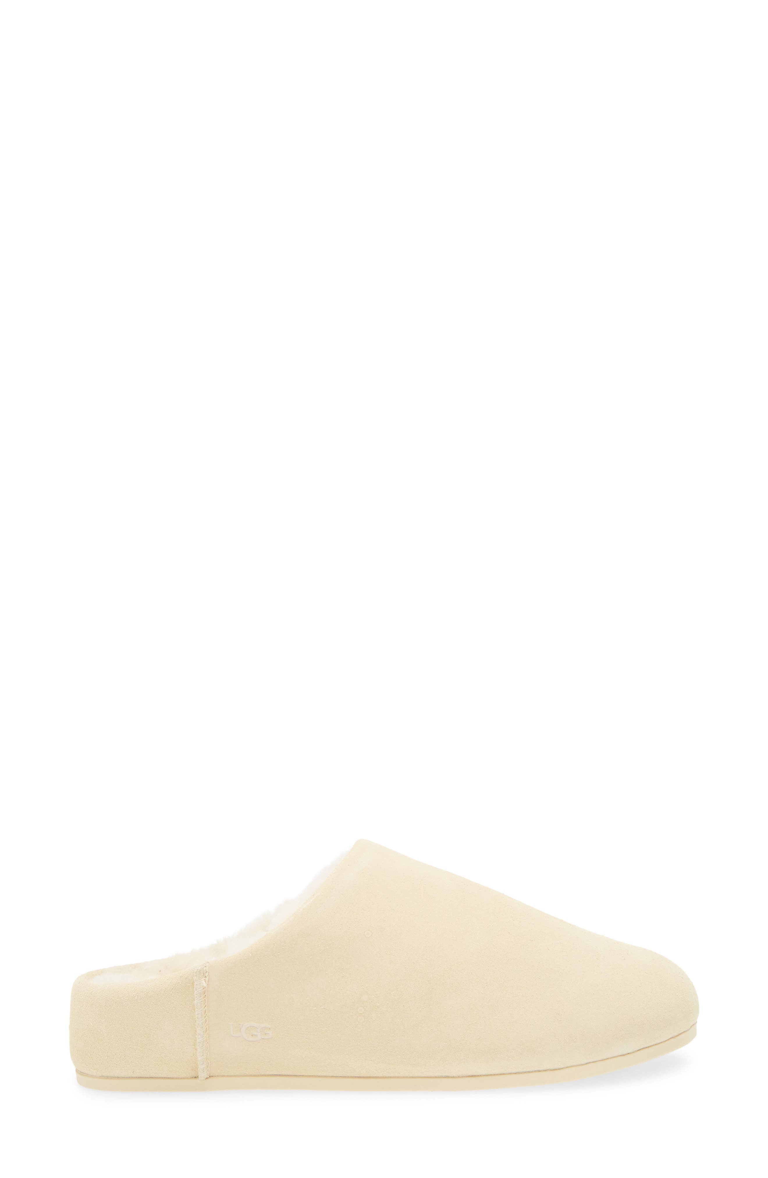 Elea Waterproof Suede Slipper, Alternate, color, PALE BUTTERCUP