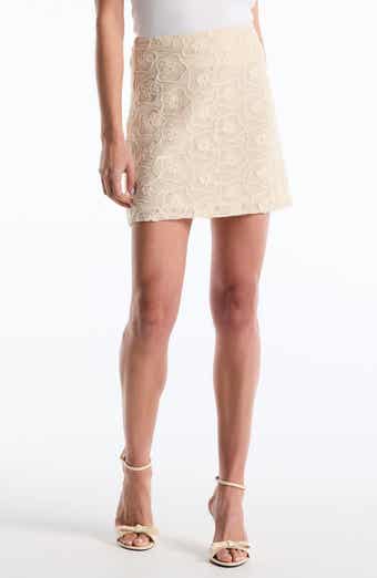 Laundry by Shelli Segal Embroidered High Waist Miniskirt