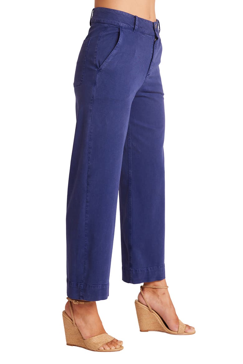Saige Wide Leg Crop Pants, Alternate, color, COBALT BAY