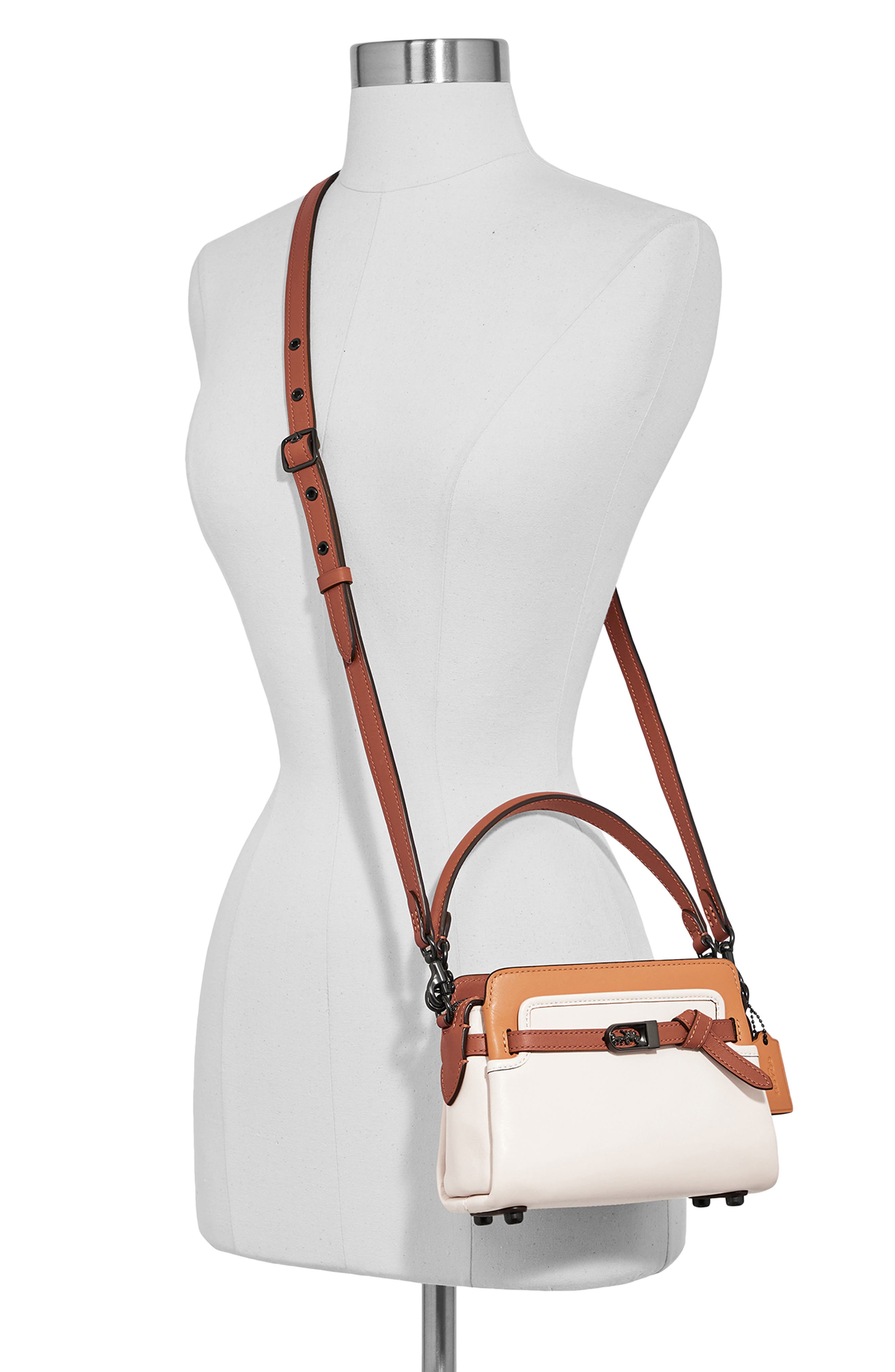 COACH Tate 18 Colorblock Leather Crossbody Bag, Alternate, color, 